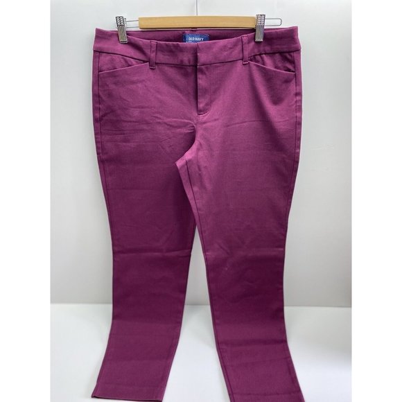 Old Navy Pixie Mid Rise Pants Size 12 Ladies Navy Blue New - Picture 11 of 12